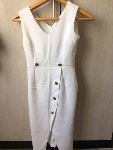 белый платье: Повседневное платье, Турция, Лето, Короткая модель, S (EU 36)