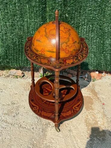 RS - Antique Drinks Carts: Stilski globus bar / kolica za piće - ODLIČNO STANJE U odličnom — 12