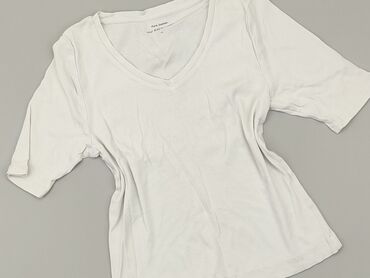 białe letnie bluzki damskie: T-shirt, L, stan - Dobry
