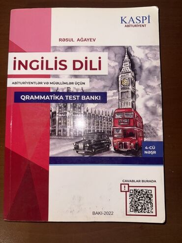 Ingilis dili kaspi abituriyent qrammatika test kitabi,az islenib