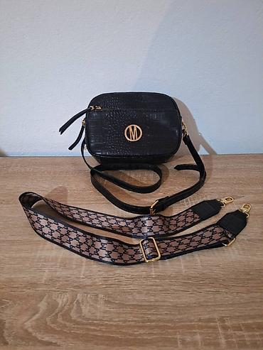 Torbe: Nova Mohito crna torbica dva kaiša, širok kaiš preko ramena Nova — 9