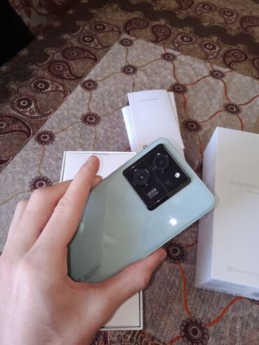 телефон fly андроид: Xiaomi 13T, 256 ГБ, цвет - Зеленый, 
 Отпечаток пальца, Беспроводная зарядка, Две SIM карты