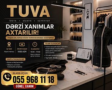 👗 DƏRZİ VAKANSİYASI TUVA brendi peşəkar və işinə məsuliyyətlə yanaşan — 1