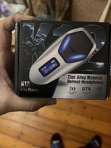 display: K12 Zinc Alloy Helmet Headphones – dəbilqə üçün simsiz qulaqcıq — 1