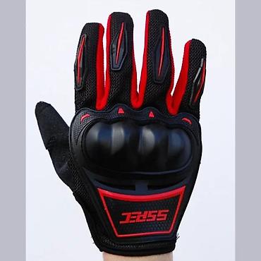 Oprema za bicikliste: Motorističke zaštitne rukavice – crno/crvene - Ojačani štitnici za — 5