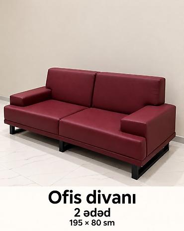 Ofis ucun divan satilir iki ededdir olcu 1.95/ 80, bir ededi 150