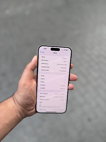 muslim telecom: IPhone 15 Pro Max, 256 GB, Natural Titanium, Sənədlərlə — 7