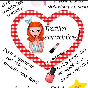 cap sablon: Hitno potrebni saradnici za avon kozmetiku odlozeno placanje — 1