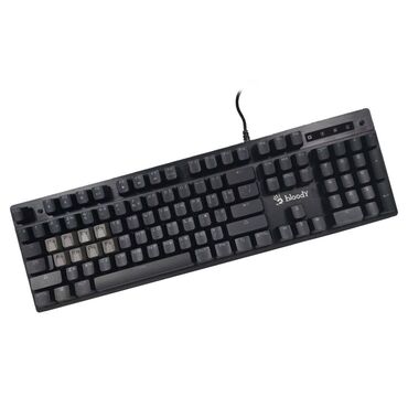 Клавиатуры: Клавиатура, A4Tech, Механическая, Проводное подключение, Размер: 100% — 11