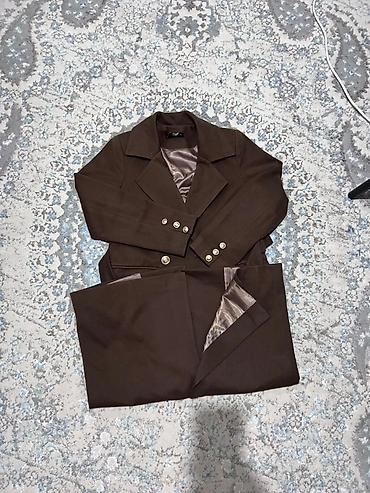 Пальто: Пальто, Классика, Осень-весна, Длинная модель, Двубортная модель, S — 7