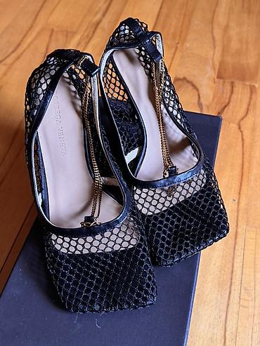 nabuk ayaqqabi: Bottega Veneta qadın baletləri – Mesh/tor dizaynlı, kvadrat burunlu — 2
