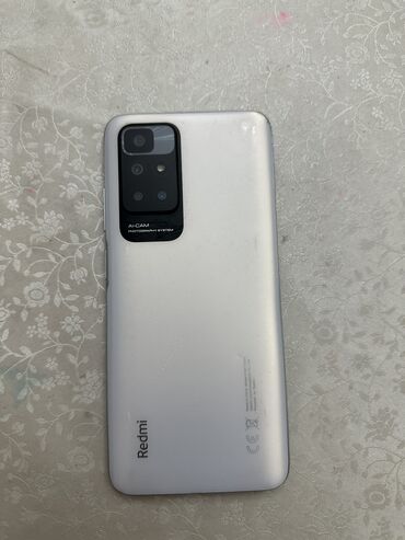 телефон редми 10: Xiaomi, Б/у, 128 ГБ, цвет - Белый, 2 SIM