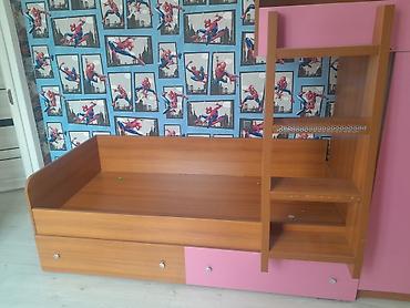 divan dəst: Uşaq otağı üçün modul dəst – çarpayı + şkaf + rəfli bölmə - Material — 1
