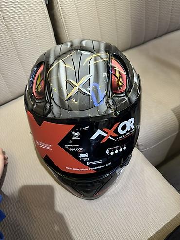 kros moto: AXOR tam üzlü L razmer (full-face) motosiklet dəbilqəsi Axor kaska L — 1