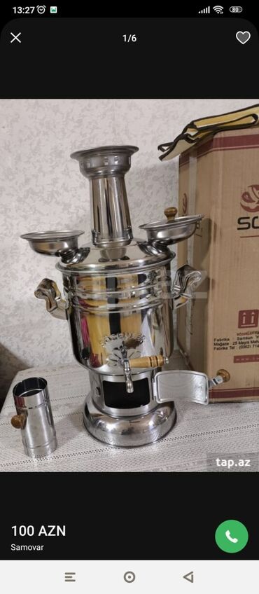 samovar padnosu: Yeni Od Samovar, 6 l, Ünvandan götürmə, Ödənişli çatdırılma