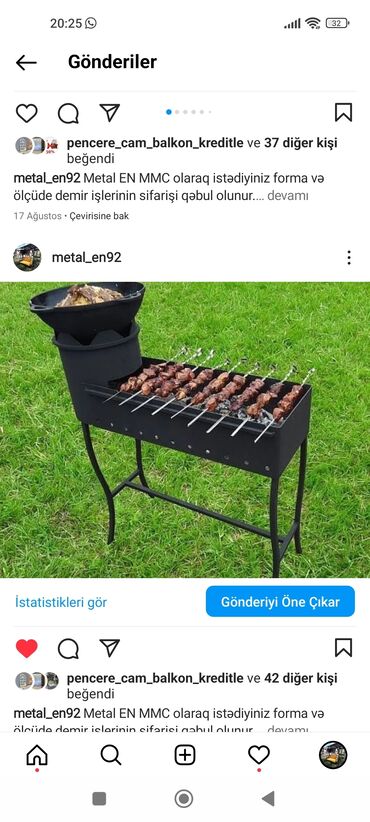 Manqallar, qrillər, barbekyu: Metal en mmc olaraq istədiyiniz forma və ölçüde demir işlerinin -da lalafo.az — 13 Manqallar, qrillər, barbekyu: Metal en mmc olaraq istədiyiniz forma və ölçüde demir işlerinin — 13