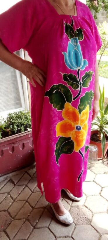 lagane letnje haljine: 2XL (EU 44), bоја - Roze, Drugi stil, Kratkih rukava