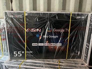 Телевизоры: СРОЧНАЯ НОВОГОДНЯЯ АКЦИЯ Телевизоры yasin 55q90 140 см 55" 4k (google — 2