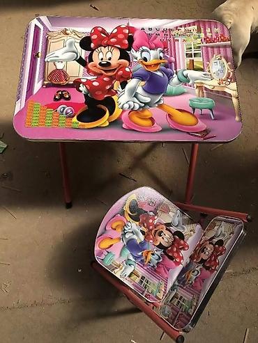 dvokrilni ormar forma ideale: Dečiji set sto i stolica sa motivima crtanih junaka - Komplet — 3