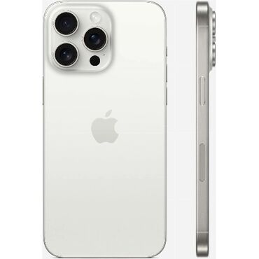 айфон rx: IPhone 15 Pro Max, Колдонулган, 256 ГБ, White Titanium, Заряддоочу түзүлүш, Коргоочу айнек, Каптама, 99 %