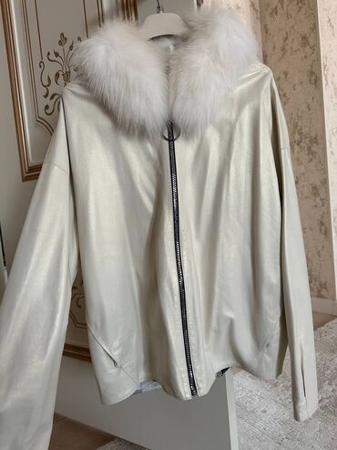 стильная кожаная куртка: Кожаная куртка, Натуральная кожа, С меховой отделкой, M (EU 38)