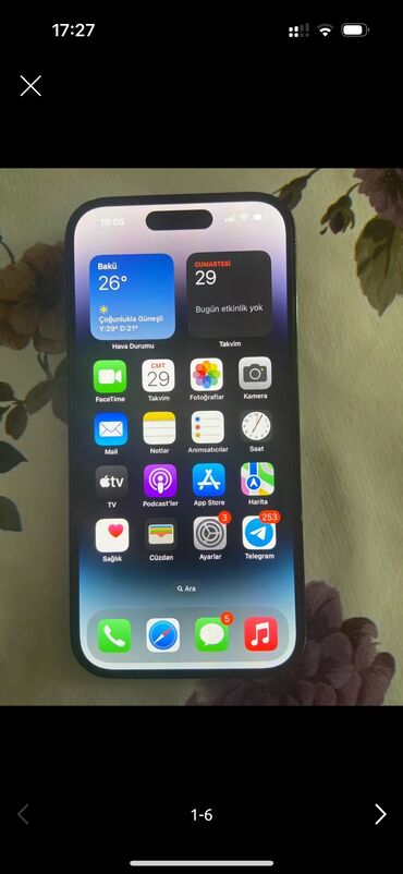 ayfon 14 ikinci el: IPhone 14 Pro, 256 GB, Jet Black, Face ID