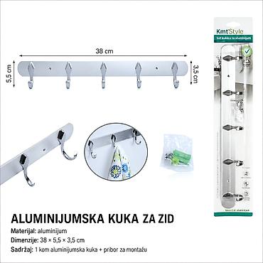 KMT Od aluminijumske legure 5 kuka 5404883-A Zidni nosač od