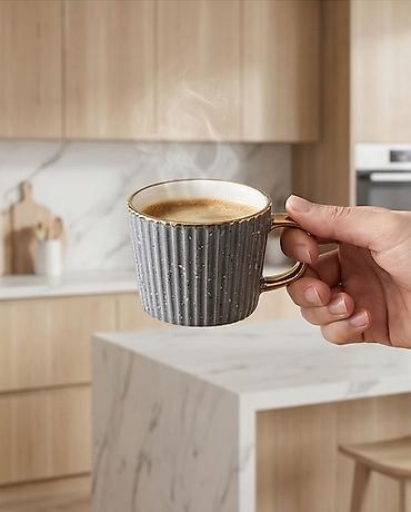 turk sekiller: Çay dəsti, rəng - Boz, 6 nəfərlik — 2