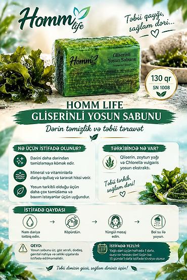 baş: Homm Life məhsulları – gündəlik qayğınız üçün təbii seçimlər 1) Homm — 1