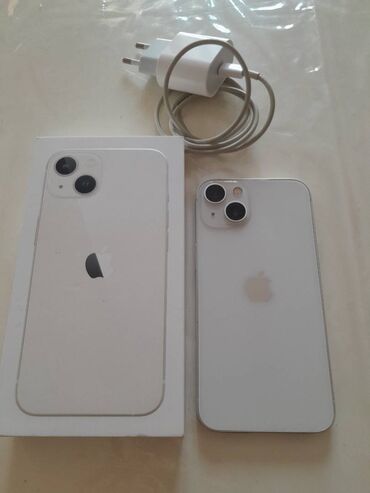 işlənmiş ucuz telefon: IPhone 13, 128 GB, Ağ, Face ID