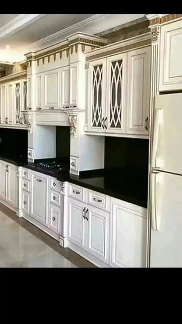 Sifarişlə mətbəx mebeli: Sifarişlə mətbəx dəsti, Özü çəkən petlələr, MDF, Kredit var — 14