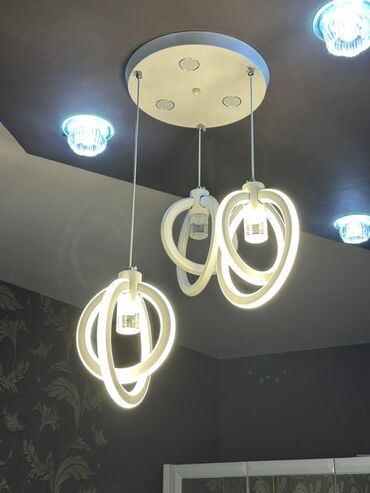 Lent lampalar: Çılçıraq, 3 lampa, Metal