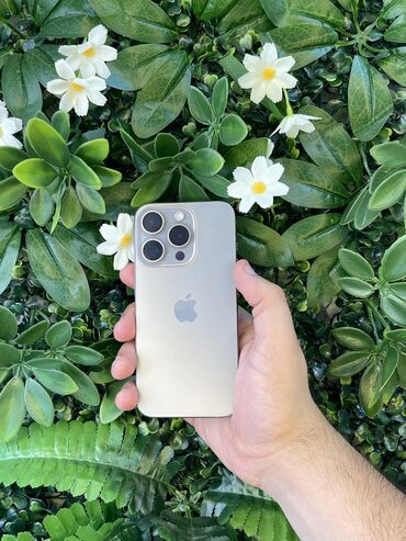 iphone qeydiyyatsız: IPhone 15 Pro, 128 GB, Natural Titanium, Zəmanət, Simsiz şarj, Face ID