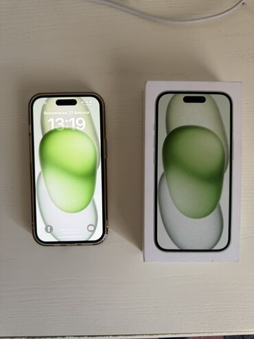 айфон 9а: IPhone 15, 128 ГБ, Зеленый, Защитное стекло, Чехол, Кабель, 88 %