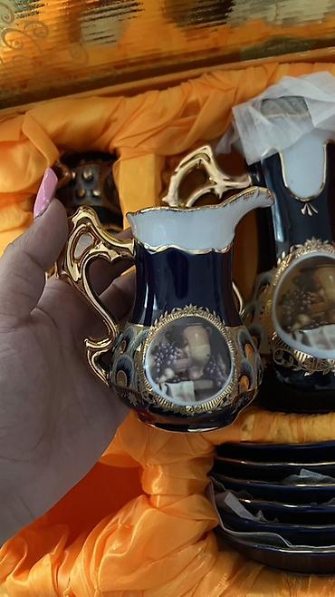 lipit cayi qiymeti: Çay dəsti, rəng - Göy, Farfor, 6 nəfərlik, İtaliya — 3