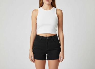krótkie spodenki damskie z wysokim stanem duże rozmiary: Beloved, Shorts for women, size L
