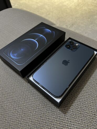 Apple iPhone: IPhone 12 Pro, 256 ГБ, Pacific Blue, Коробка, 93 %