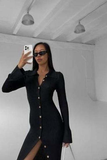 Повседневные платья: Платье-рубашка мини с длинным рукавом АКЦИЯ 5 штук за тысячу сомиков — 22