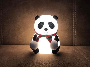 oyuncaq ev: Panda Gecə lampası Uşaq otağına panda lampa RGB zaratka ilə işləyir — 2
