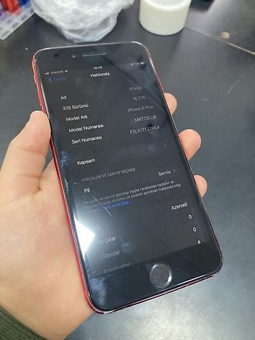 iphon 17: IPhone 8 Plus, Qırmızı, Barmaq izi — 1