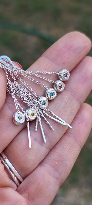 Minđuše: Pirsing, Handmade, Materijal: Srebro — 7