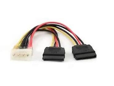 Druga oprema za računare i laptopove: Molex na 2x SATA naponski adapter kabl - Konektori: 1x 4‑pin Molex — 9