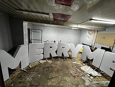 Изготовление рекламных конструкций: | Трафареты, Арки, LED экраны, | Монтаж, Послепечатная обработка, Демонтаж — 19