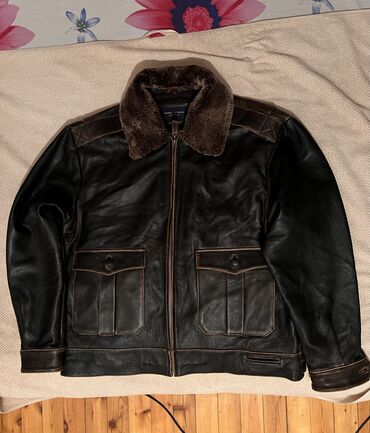 Kurtkalar: Tebiyi yunwaq heqiqi deri kurtka L razmer menim boyum 183/ceki 84 190 — 1