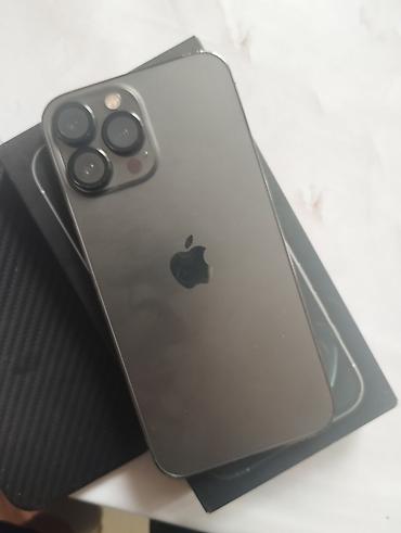 Apple iPhone: IPhone 13 Pro Max, Б/у, 256 ГБ, Графит, Коробка, 77 % — 2