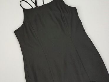 czarny kombinezon na ramiączkach: Sukienka, Prosta, L (EU 40), stan - Idealny