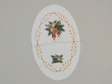 Tekstylia: Obrus 46 x 29, kolor - Biały, stan - Dobry