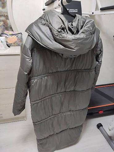 tech flecee: Пуховик, Длинная модель, Китай, С капюшоном, Оверсайз, 3XL — 4