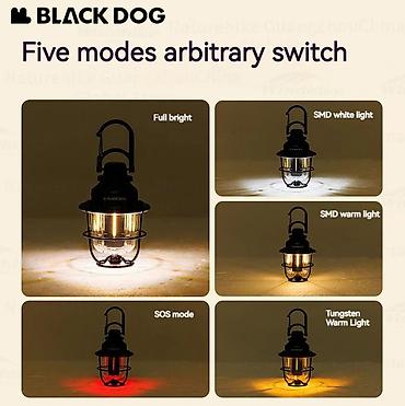 налобный фонарик: Ретро-лампа BLACK DOG для кемпинга - Модель: CBD2450ZM013 - Цвет — 4