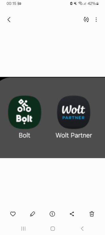 Çaydanlar: Wolt və Bolt Food hesabinin icaresi.profiller her ikisi oz adimadi tek
